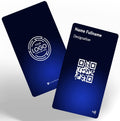 ConnectVith.Me Portrait NFC Business Card – Deep Blue Gradient Design | Clean Minimal Smart Digital Visiting Card