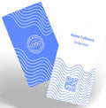 ConnectVith.Me Portrait NFC Business Card – Blue Wave Abstract Design | Fresh Clean Smart Digital Visiting Card
