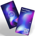 ConnectVith.Me Portrait NFC Business Card – Aurora Holographic Gradient Design | Premium Vibrant Smart Digital Visiting Card