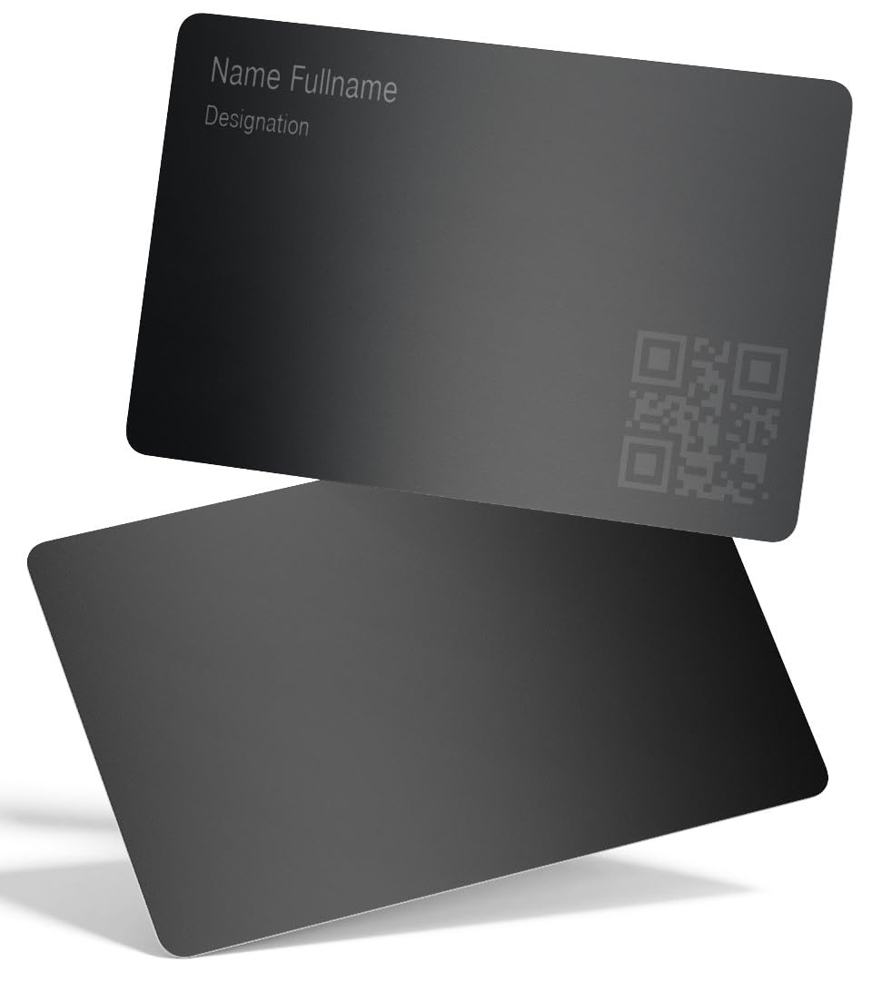 ConnectVith.Me Premium Black Metal NFC Business Card | Smart Customised Digital Visiting Card