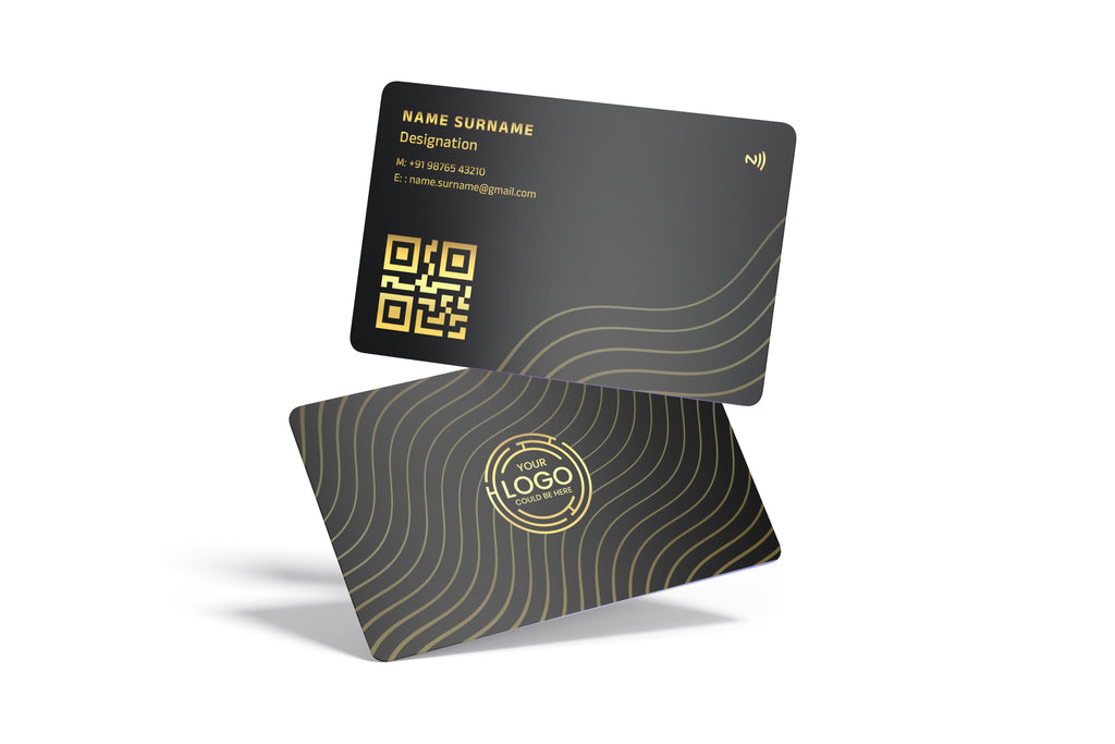 ConnectVith.Me Premium Black Metal NFC Business Card | Smart Customised Digital Visiting Card
