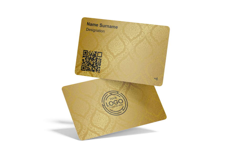 ConnectVith.Me Premium Gold Metal NFC Business Card | Luxury Digital Visiting Card for Professionals