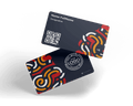 ConnectVith.Me Abstract Wave NFC Smart Visiting Card | Digital Business Card with QR Code